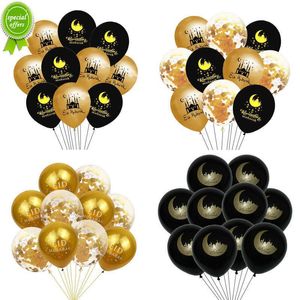 New Black Gold Balloon Eid Mubarak 2023 Ramadan Decoration For Home Islamic Eid al-fitr Aid Mubarak Kareem Islam Muslim Party Supply