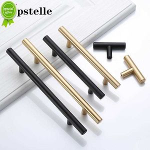 New Black Golden Cupboard Handle Brushed Stainless Steel Kitchen Cabinet Door Knob Furniture Drawer Pull Hardware Pulls Bar Handle