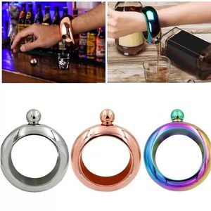 1 UNIDS Pulsera de Acero Inoxidable Frascos Portátil Vino Whisky Petacas Pot Flagon Botella de Beber Cocina Vino Bolsillo