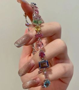 Nouveaux bracelets femmes arc-en-ciel couleur Ambilight cristal bonbons Bracelet cristal bijoux pour femmes en gros