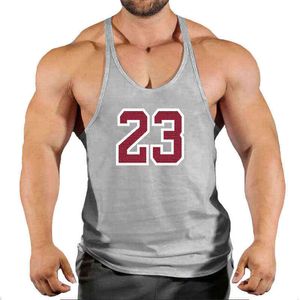 Nueva marca 23 Gym Tank Top Hombres Fitness Ropa Hombre Culturismo Tank Tops Verano Gym Ropa para hombre Sin mangas Chaleco Camisas