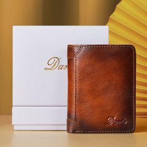 Nouvelle marque hommes portefeuille en cuir Mini porte-monnaie pince à billets Anti-vol glisser petit passeport couverture sac livraison gratuite