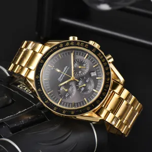 Nouvelle marque originale hommes d'affaires paneraiss omegas montres classique boîtier rond montre à quartz montre-bracelet horloge - une montre recommandée pour les loisirs qqqq