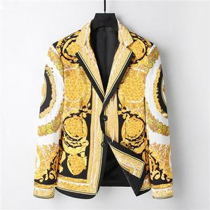 Nouveau Business Designer Homme Costume Blazer Haute Qualité Mode Vestes Manteaux Motif De Fleurs Pour Hommes Styliste Lettre Broderie À Manches Longues Casual Fête De Mariage M-3XL