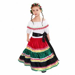 Nuevo Evento en el Campus Día de los Muertos Play Dres Mexican Ethnic Little Women's Dres Lg Dres Halen Disfraces de fiesta c8MX #