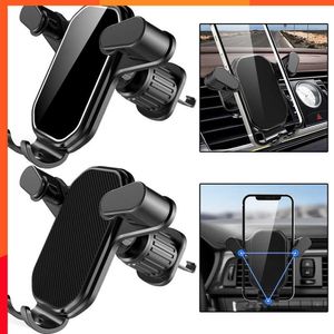 Nouvelle voiture Air Vent Clip Mount Gravity Car Phone Holder Smartphone Gps Holder Upgrade Support Mobile Support pour Iphone 13 12 Xiaomi