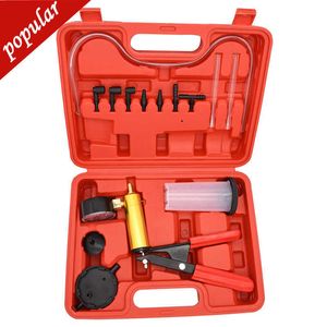 New Car Hand Tool Manual Vacuum Bleeding Brake Fluid Bleeder Tools Vacuum Pistol Pump Tester Kit Aluminum Pump Pressure Vacuum Gauge