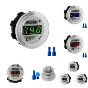 Nouvelle voiture Mini Round Round Imperproofing DC 6-35V Tension Mettage Panneau LED Tester numérique Tester Affichage Voltmètre