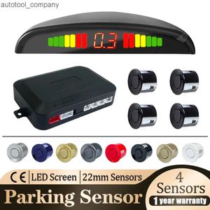 Nouveau Kit de capteur de stationnement de voiture affichage LED 22mm 4 capteurs rétro-éclairage système de surveillance Radar de recul 8 couleurs 12V