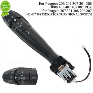 Nuevo indicador de dirección del coche, interruptor de señal de giro, interruptor de faro automático para Peugeot 206, 207, 307, 301, 308, 3008, 405, 407, 408, 807 RCZ