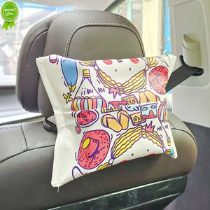 Nouvelle voiture boîte à mouchoirs intérieur siège arrière pare-soleil suspendu boîte à mouchoirs créatif dessin animé mignon serviette étui accoudoir tissu tenir Aaccessorry