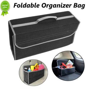 Nouvelle boîte de rangement en feutre doux organisateur de coffre de voiture grand compartiment anti-dérapant organisateur de stockage de botte sac à outils sac de rangement de voiture