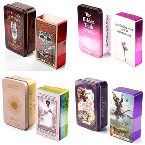 Nouveaux jeux de cartes Lucid Dreams Tarot Truth Cartes Oracle pour la divination Usage personnel Tarot Deck Del Witch Version anglaise complète dans des boîtes en fer 4 styles en gros
