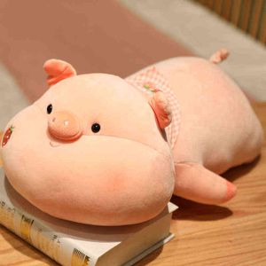 New Cartoon Pig Long Plush Pillow Farcito Doll Piggy Toy Animal Soft Kids Baby Kawaii Room Decor Confortante regalo J220704