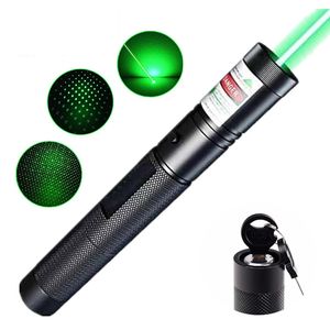 Pointeurs laser Stylo pointeur laser 303 Vert 532Nm Mise au point réglable Chargeur de batterie 4 couleurs