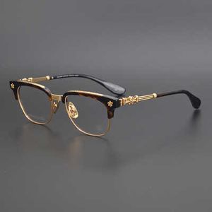 Nouveau Ch Cross Lunettes de soleil Cadres Designer Coeur Hommes Lunettes Pur Titane Or Lunettes Plaque Myopie Chromes Femmes Marque Chromes Lunettes De Soleil De Femmes Lunettes Cadeau Meilleur