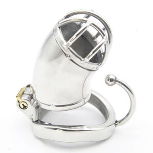 Nuevo CHASTE BIRD Acero inoxidable Castidad masculina Metal Jaula grande con base Arco Anillo para el pene Dispositivos de cinturón para el pene Juguetes atractivos para adultos BDSM C272