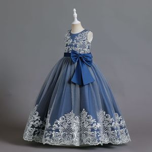 Nouveaux vêtements pour enfants Robe pour enfants Maille Dentelle Robe de princesse Robe de performance