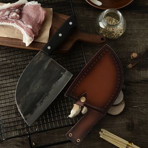 Nuevo cuchillo de cocina de cuchilla fija hecha a mano de porcel