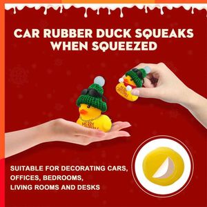 Nuevo salpicadero de coche de pato de goma para automóvil de Navidad decorativo fácil de instalar salpicadero Interior de coche artículos de decoración de coche con estilo