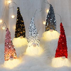 Nuevas decoraciones navideñas se iluminan con adornos colgantes de luz pequeña pieza de luz nocturna colgante de luz enana