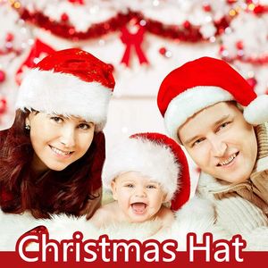 Nuevo sombrero de Navidad lindo Pom adultos niños gorro suave Santa sombrero fiesta de año nuevo niños regalo Navidad Natal Noel decoración al por mayor