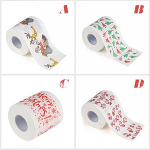 Nouveau motif de noël rouleau de papier toilette mode drôle Humor Gag Festival de noël décoration cadeaux 5 style
