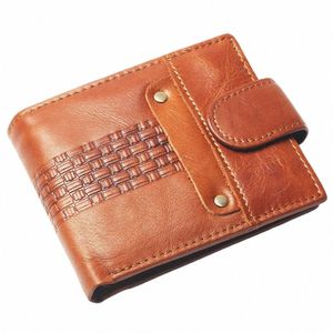 Nuevo monedero barato para hombre doble ancla estilo billetera de cuero genuino para hombres titular de la tarjeta Strg r25s #