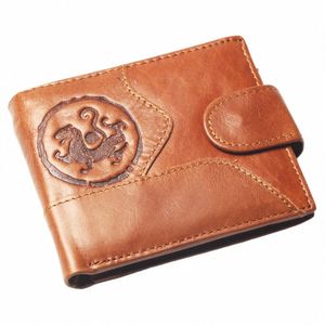 Nouveau porte-monnaie pas cher hommes rétro motif tigre portefeuille en cuir véritable pour hommes porte-carte Strg t2vH #