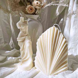 Molde de silicona para vela perfumada con forma de concha de Coral, molde de resina epoxi para jabón hecho a mano, adornos para decoración del hogar H1222