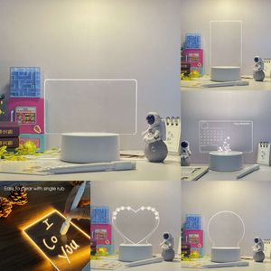 NUEVA NOTA CREATIVA LED LED Mensaje USB Vacaciones con decoración de lápiz Led Night Light para niños novia