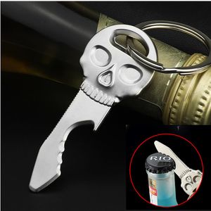 Nouveau créatif en acier inoxydable crâne forme bière ouvre-bouteille Bar fête ouvert vin outils hommes tire-bouchon porte-clés accessoires cadeaux