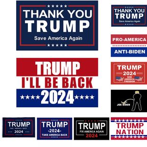 En Stock 3 * 5 FT Merci Trump Banner Flags 2024 I'll Be Back Presidential Election Flag Wholesale