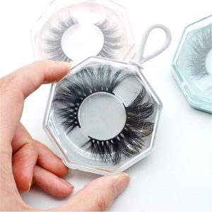 Crystal False Eyelash Packaging Box Creative Acrylic Polygon Keychain Eye lash Case 3 colores envío gratis herramientas de belleza de maquillaje 500