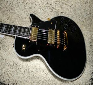 Nueva guitarra eléctrica personalizada en diapasón de ébano negro CON ESTUCHE OEM disponible guitarra china4689106