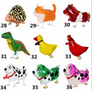 Nouveau mignon marche animal hélium ballons chat chien dinosaure Air Ballons décorations d'anniversaire enfants adulte événement fête décor ballon en gros EE