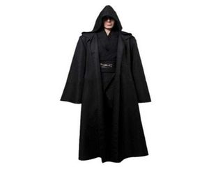 Nouveau Dark Vader Terry Jedi Robe Black Jedi Knight Hoodie Cloak Halloween Cosplay Costume Cape pour adulte G09256131175