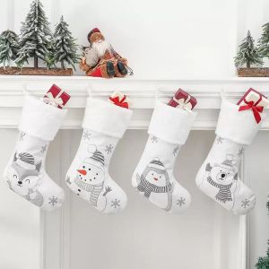 Nouvelle décoration UPS Supplies Dress Up Christmas Big chaussettes de Noël Pendre Enfant Gift Candy Bag Scel 417 -Tree