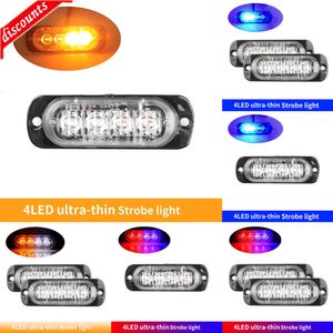 Nouvelles lumières décoratives 4LED lumières stroboscopiques de voiture voyant d'avertissement clignotant panne lumière de secours pour Auto DRL camion remorque balise lampe LED lumière latérale