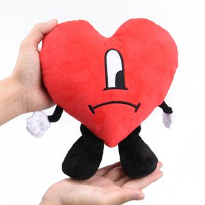 Nouveau design Bad Bunny produits périphériques coeur rouge oreiller en peluche personnalisé jouet en peluche