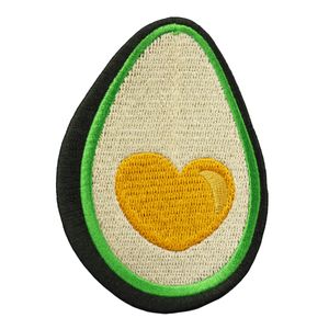 Nouveau Design dessin animé fruits avocat broderie Patch bricolage fer sur coudre sur Applique pour la décoration de vêtements Design personnalisé