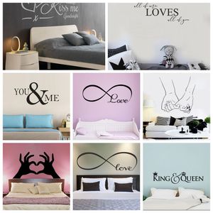 Nouveau Design Amoureux Citations Sticker Mural Pour Chambre Décor Stickers Chambre Décoration Autocollants Sweet Home Filles Chambre Murale Papier Peint