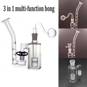 Nouveau design Mobius Matrix Glass Bong Birdcage Percolateur 3 en 1 Multi Function Dab Rigs Ashcatcher Hookahs Shisha avec adaptateur J-hook 1pcs