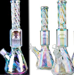 Cubilete colorido Bong de vidrio Hielo Downstem Perc Hookahs Tuberías de agua Embriagador Dab Rigs Tubería de humo Bubbler Shisha Dabber