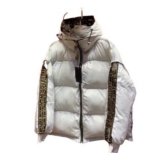 Manteau parkas rembourré en coton pour hommes et femmes, nouveau design, capuche ample avec lettres imprimées sur 2 côtés, SML