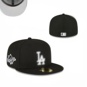 NOUVEAU concepteur lettre de mode classique ajusté couleur plat pic pleine taille casquettes fermées Baseball Sports ajusté chapeaux en taille 7-taille 8 Snapback L10
