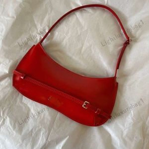 Diseñador Le Bisou Ceinture Bolso para las axilas Cinturón de moda Bolso de hombro con hebilla Bolso rojo Bolso de hombro para mujer Bolso de compras clásico para mujer con bola redonda pequeña de lujo240226