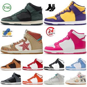 Nouvelle plate-forme de designer Panda High Top Chaussures de course en cuir Original OG Mocassins Triple Rose Prime Project Licorne Rammellzee Faded Skate Baskets Hommes Femmes DHgate