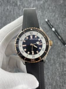 New Diving Men's Watch Watchs mécaniques automatiques pour l'homme de luxe Calendrier en céramique Affichage de la bande de sport bleu orange 2813 Mouvement, montre-bracelet