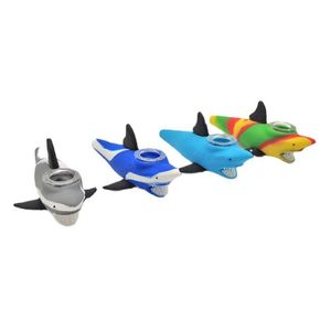 Nouveau Requin Silicone Pipes Pipe À Main Portable Avec Bol En Verre Narguilé Bong Fumer Cuillère Pipe Accessoires Shisha